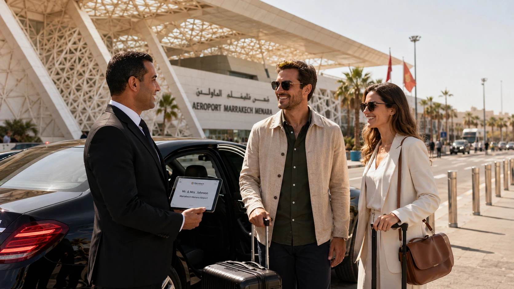 Private chauffeur Marrakech airport transfer with luxury vehicle