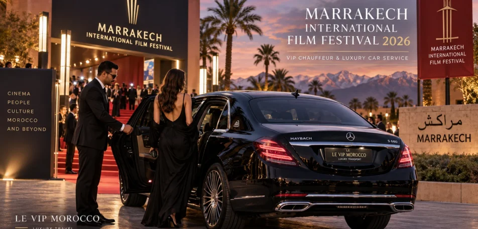 Maybach chauffeur service in Marrakech for VIP guests arriving at the Marrakech Film Festival 2026 VIP Chauffeur Guide