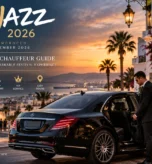 Luxury chauffeur opening a black Mercedes in Tangier for Tanjazz 2026 private driver Tangier and festival transfer service